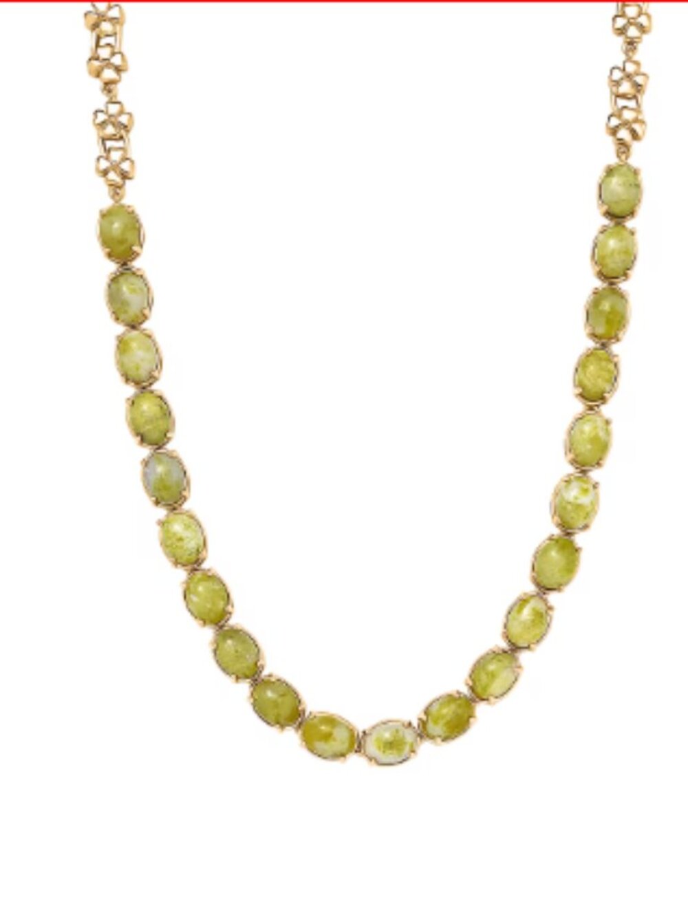 Connemara Marble 28.50 ctw Irish Blessing Clover Leaf Necklace